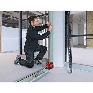 Kobb Kbl92gtp 30 Metre Profesyonel Yatay Ve Dikey Otomatik Hizalamalı Yeşil Çapraz Çizgi Lazer, 2 Noktalı Şakül Lazer Distomat + M