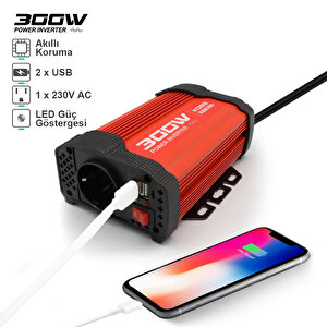 Kbn300 12v/220v 300watt Modifiye Sinüs Dönüştürücü İnvertör