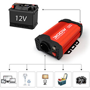 Kobb Kbn300 12v/220v 300watt Modifiye Sinüs Dönüştürücü İnvertör