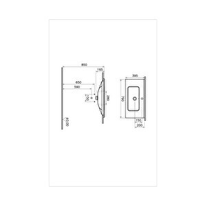 Vitra Mia Etajerli Lavabo 80 Cm 7462l003-0001