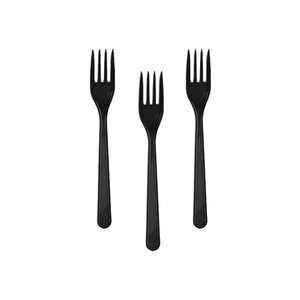Plastik Çatal Siyah 25'li