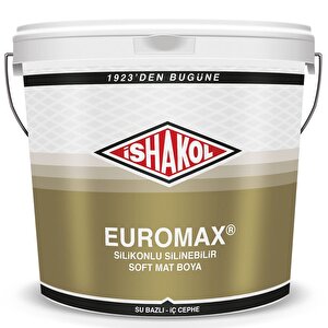 İshakol Euromax Silikonlu Silinebilir Soft Mat Boya Kumsal - 2,5 L