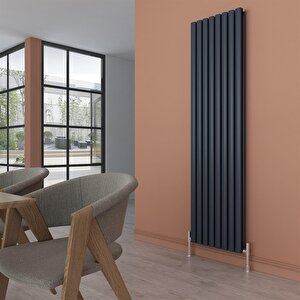 Tallis Double Alüminyum Radyatör 180x47cm Kumlu Antrasit