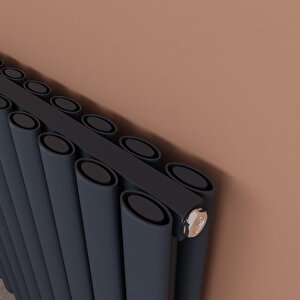 Tallis Double Alüminyum Radyatör 180x47cm Kumlu Antrasit