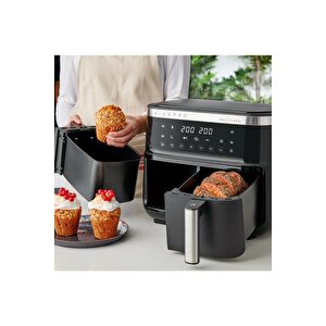 King Kyf32 Magicchef Çift Sepetli Sıcak Hava Fritözü 8 Litre