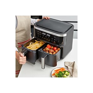 King Kyf32 Magicchef Çift Sepetli Sıcak Hava Fritözü 8 Litre