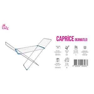 Lady Caprice Kanatlı Çamaşır Kurutma Askısı - Kurutmalık 174x111x55 Cm
