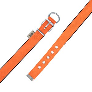 Doggie Konfor Dokuma Boyun Tasması Turuncu 2.5*42-50 Cm (dsbt-2510 L)