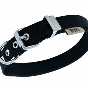 Doggie Konfor Dokuma Kemikli Boyun Tasması Siyah 2.0*35-40 Cm (dsbt-2062 M)