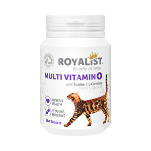 Royalist Multivitamin Kediler Için Mineral Katkılı Tablet (150 Tablet)