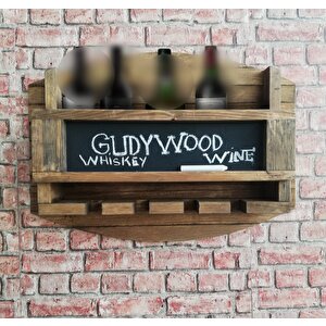 Gudywood Dekorati̇f Ahşap Fiçi Şaraplik