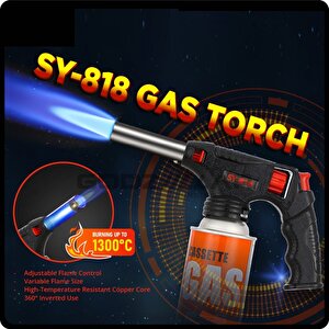 Tabanca Pürmüz Kafası Yüksek Alevli Torch 3 Adet Kamp Gazı Seti Alev Saplı çakmak Çakmaklı pürmüs