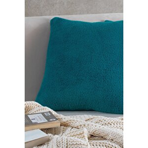 Sofa | 2 Adet Petrol Renk Welsoft Kırlent Kılıfı Yastık Kılıfı 44x44 Cm