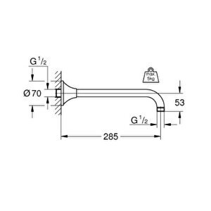 Rainshower Grandera Duş Başlığı Dirseği 285 Mm - 27986da0