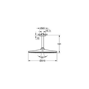 Rainshower Mono 310 Tepe Duş Seti Tavan 142 mm, 1 Sprey-26560000