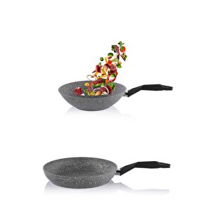30 Cm Granit Tava Ve 28 Cm Wok Tava