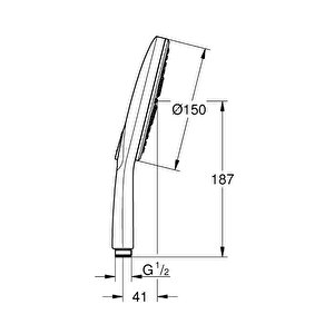 Grohe Rai̇nshower Smartacti̇ve 130 El Duşu 3 Akişli - 26574a00