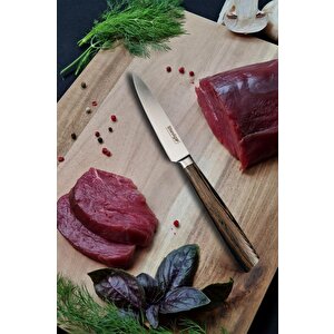 Blackwood Dövme Çelik Sebze Ve Mutfak Bıçağı Kahverengi 12 Cm St-400.020