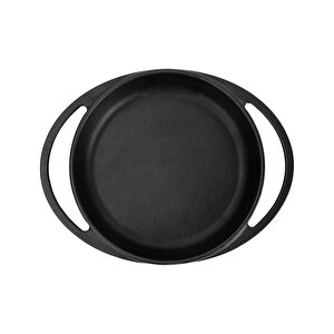 Döküm Yuvarlak Sahan Döküm Demir Yekpare Çift Kulplu Çap(ø)20cm.
