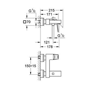 Eurocube Tek Kumandalı Banyo Bataryası 23140000