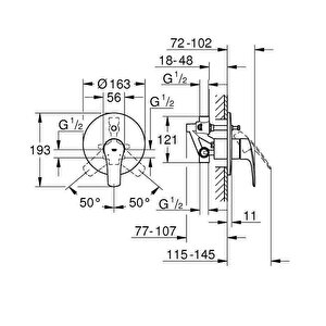 Grohe Eurosmart Tek Kumandali Banyo Bataryasi - 33305003