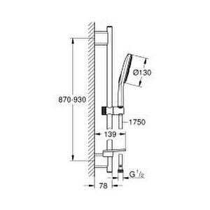 Grohe Rai̇nshower Smartacti̇ve 130 Sürgülü Duş Seti̇ 3 Akişli - 26548000