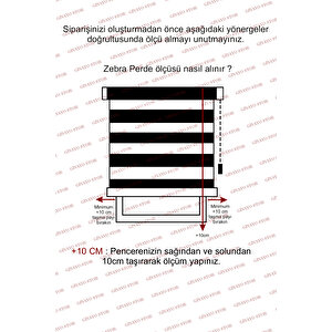 Si̇yah Beyaz Geçi̇şli̇ Zebra Stor Perde 110x200 Cm