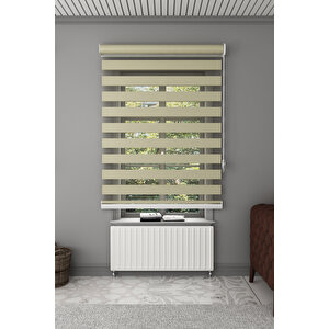 Metali̇k Kum Beji̇ Zebra Stor Perde 130x260 Cm 130x260 cm