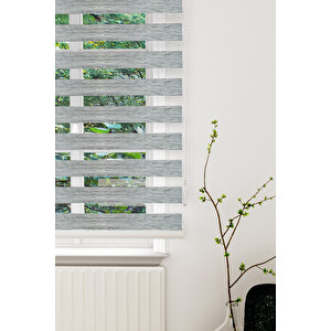 Gri̇ Zebra Stor Perde 110x260 Cm 110x260 cm