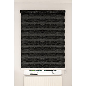 Si̇yah Beyaz Geçi̇şli̇ Zebra Stor Perde 160x260 Cm 160x260 cm