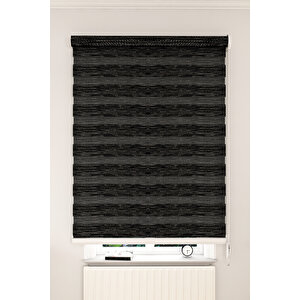 Si̇yah Beyaz Geçi̇şli̇ Zebra Stor Perde 130x200 Cm 130x200 cm