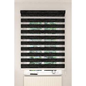 Si̇yah Beyaz Geçi̇şli̇ Zebra Stor Perde 180x260 Cm 180x260 cm