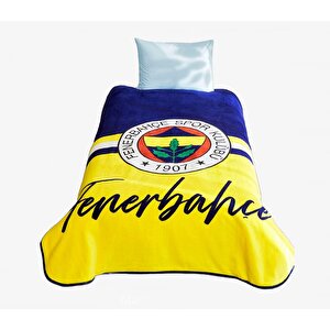 Fenerbahçe Sarı Lacivert Tek Kişilik Kışlık Battaniye