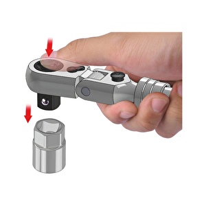 Mafsallı Teleskobik Cırcır 1/2"294-432mm