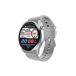 2023 Watch Gt3 Pro Android İos Harmonyos Uyumlu Akıllı Saat Yedek Kordonlu Gümüş