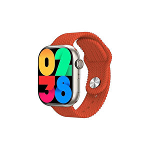 Schitec 2023 Watch 9 Pro Amoled Ekran Android İos Uyumlu Akıllı Saat Turuncu