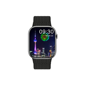 Schitec 2023 Watch 9 Pro Amoled Ekran Android İos Uyumlu Akıllı Saat Siyah