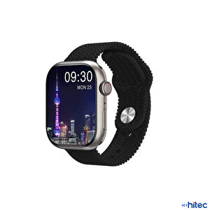 Schitec 2023 Watch 9 Pro Amoled Ekran Android İos Uyumlu Akıllı Saat Siyah