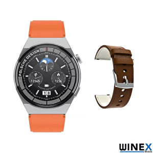 Winex 2023 Watch Gt3 Max Android İos Harmonyos Uyumlu Akıllı Saat Turuncu