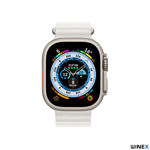 Watch 8 Ultra Max 2024 Android İos Harmonyos Uyumlu Çift Kordonlu Akıllı Saat Beyaz