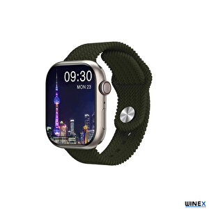 Winex 2023 Watch 9 Pro Amoled Ekran Android İos Uyumlu Akıllı Saat Yeşil
