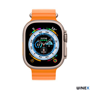 Winex Watch G900 Pro 2024 Android İos Harmonyos Uyumlu Akıllı Saat Turuncu