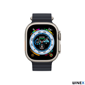 Winex Watch 8 Ultra Max 2024 Android İos Harmonyos Uyumlu Çift Kordonlu Akıllı Saat Siyah