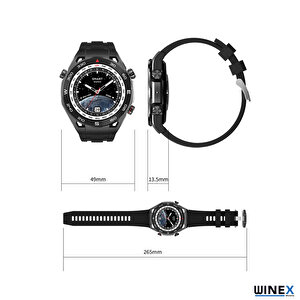 Winex 2024 Watch Sk4 Ultimate Android İos Harmonyos Uyumlu Akıllı Saat Siyah