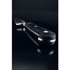 Elegant Dövme Çelik Şef Bıçağı Siyah 15,5 Cm St-400.030