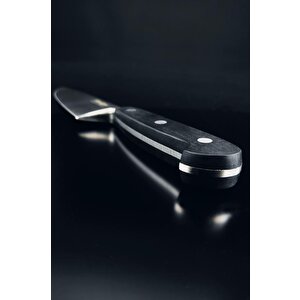 Elegant Dövme Çelik Şef Bıçağı Siyah 17,5 Cm St-400.031