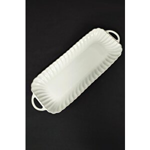 Carmen Porselen Dikdörtgen Sunum Tabağı 55 Cm Yaldızlı – Lmg 505-l C320.113