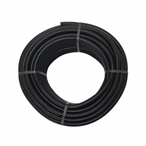 Plasti̇m Pg-29 Polipropilen Siyah Spiral Boru ( 25 Metre )