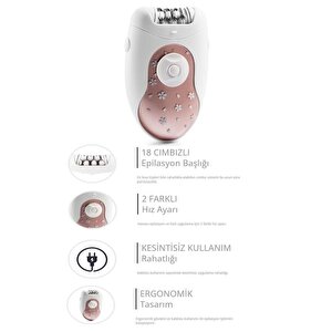 Ar5029 Rosy Kablolu Epilatör