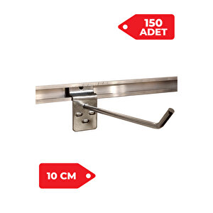 10 Cm 150 Adet Kanallı Pano Kancası Raf Askısı